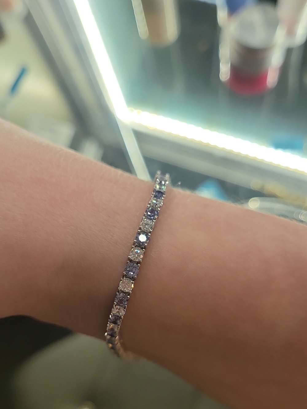 Purple Amethyst 925 Sterling Silver Tennis Bracelet